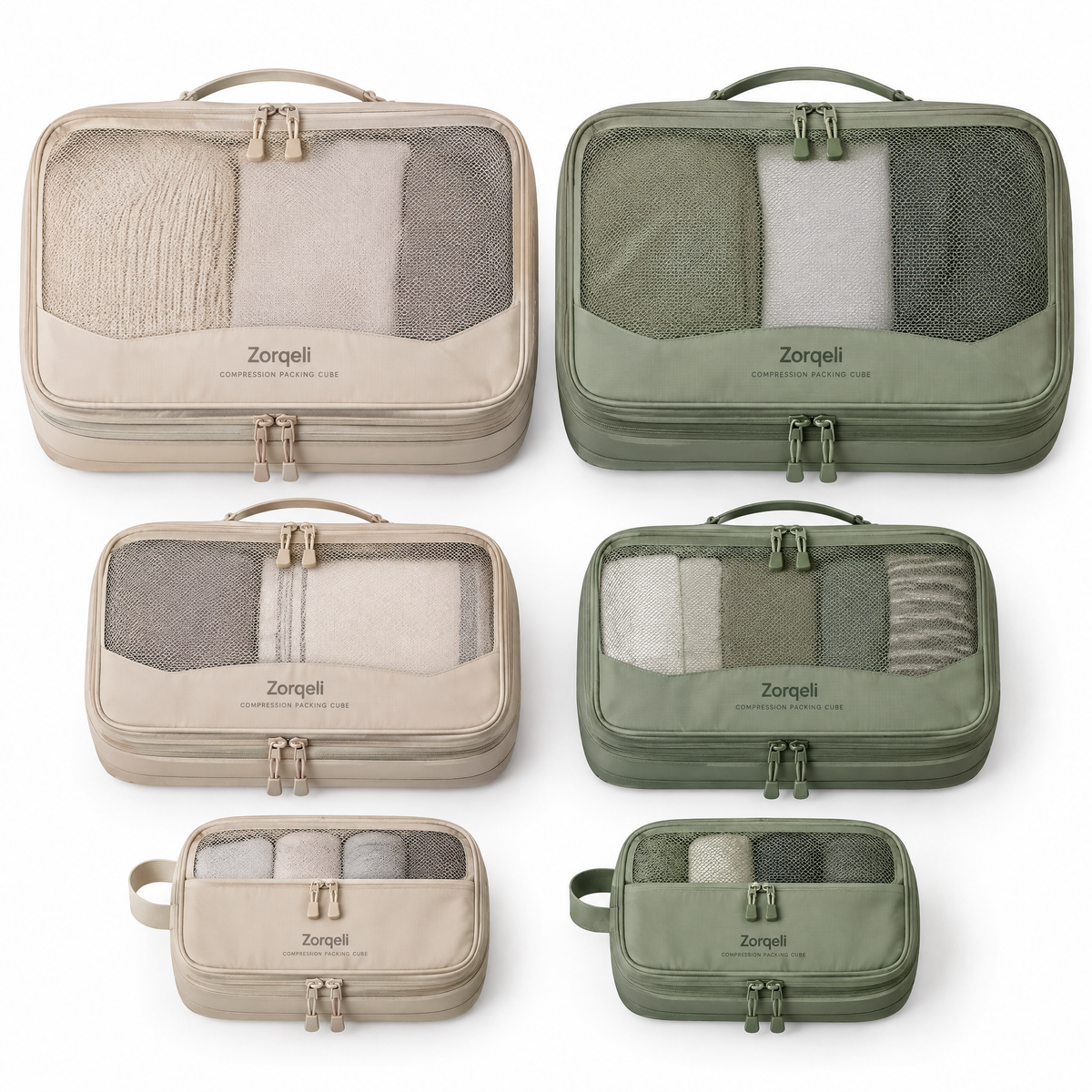 Zorqeli™ Compression Packing Cubes 6-Piece Set