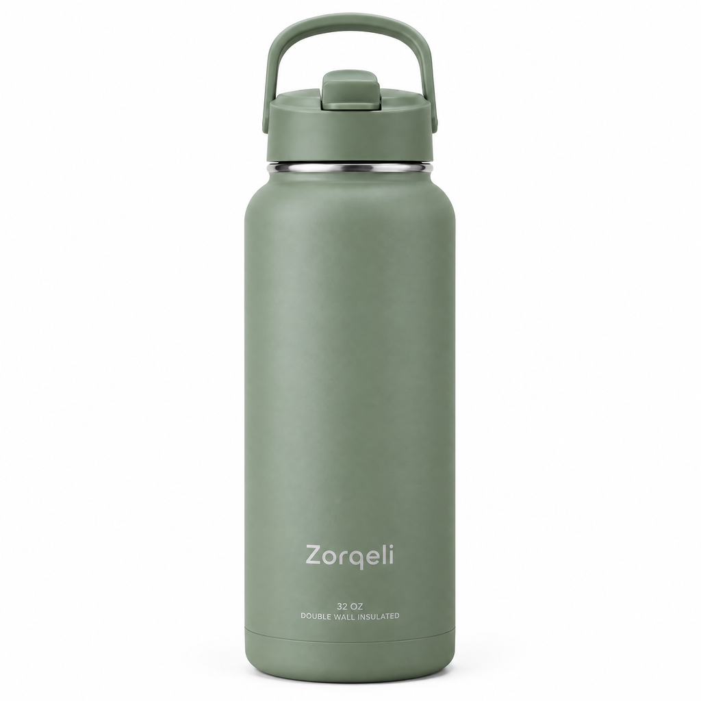 Zorqeli™ Double-Wall Stainless Steel Insulated Water Bottle