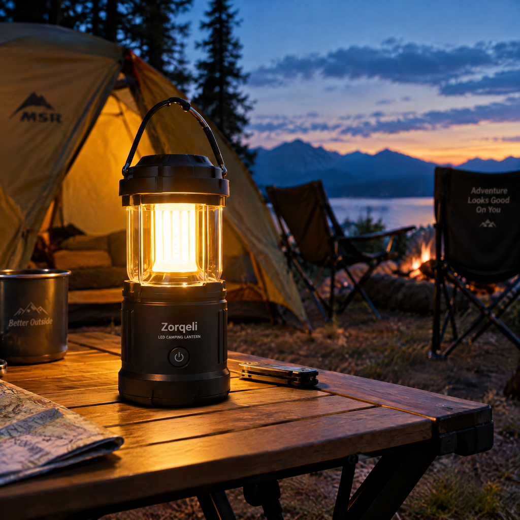 Zorqeli™ LED Camping Lantern with Power Bank